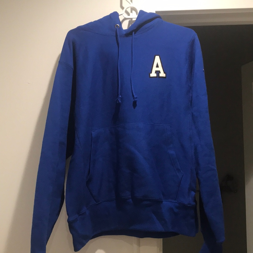 Champion hoodie fits as a large